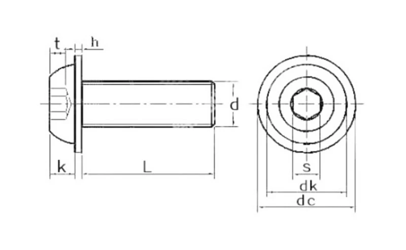 button flanged head bolt 1