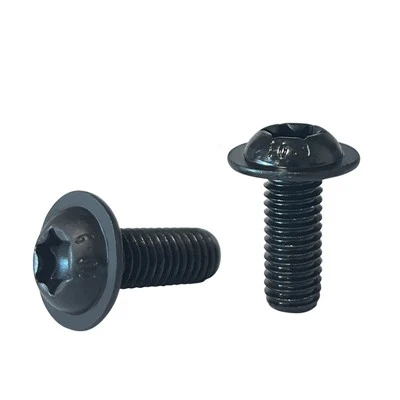 Schwarzer Button Flansches Kopftorx -Antriebsschraube